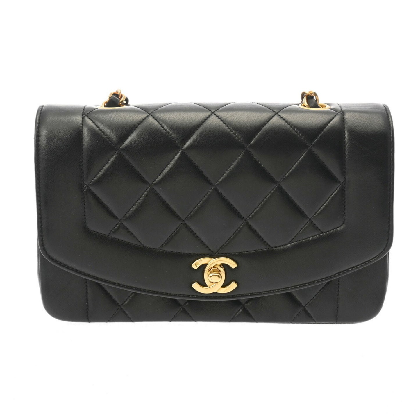 Chanel Diana Black Leather Shoulder Bag