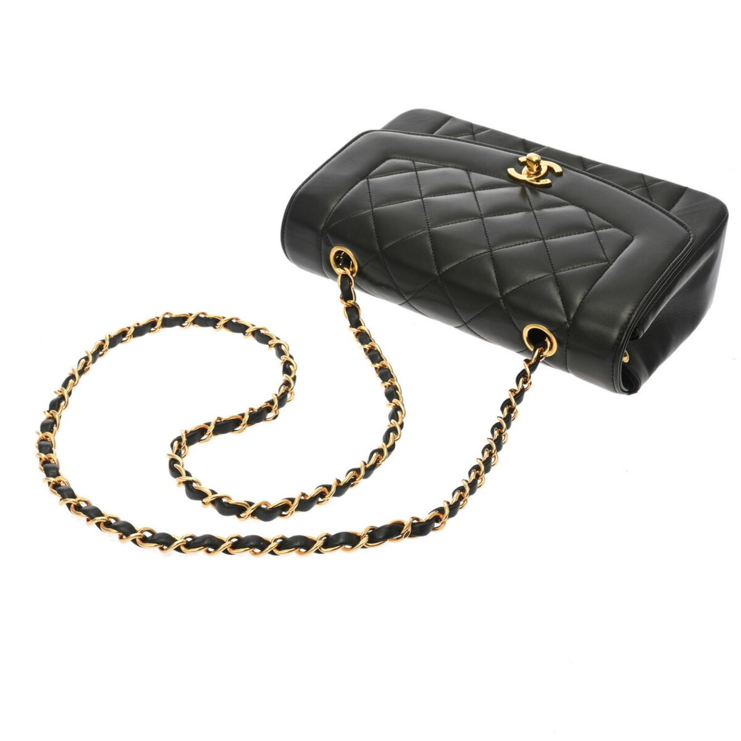 Chanel Diana Black Leather Shoulder Bag