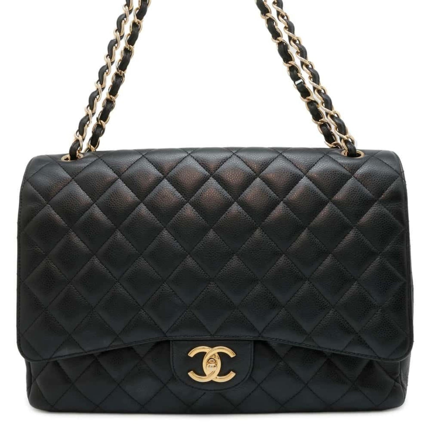 Chanel Timeless Black Leather Shopper Bag