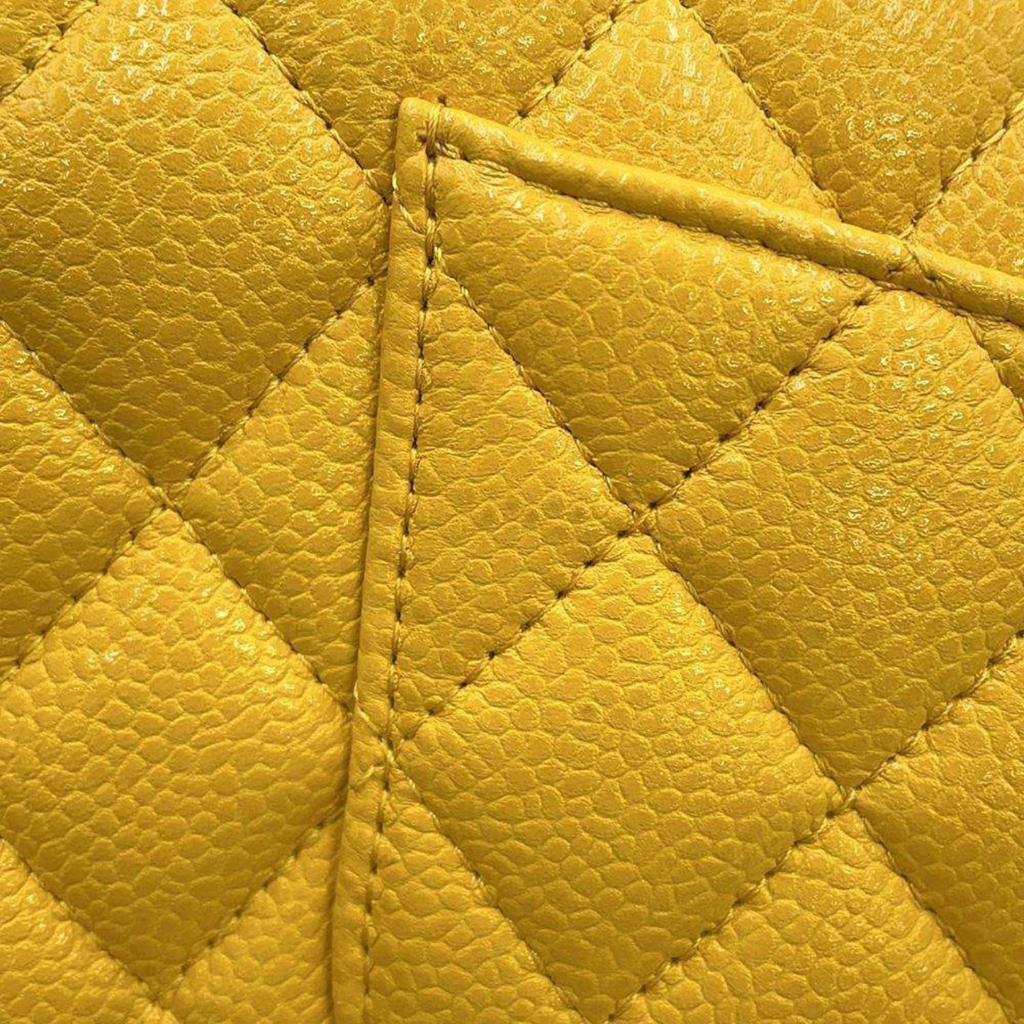 Chanel Timeless Yellow Leather Shoulder Bag