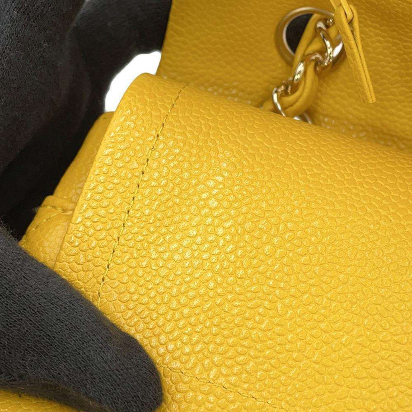 Chanel Timeless Yellow Leather Shoulder Bag