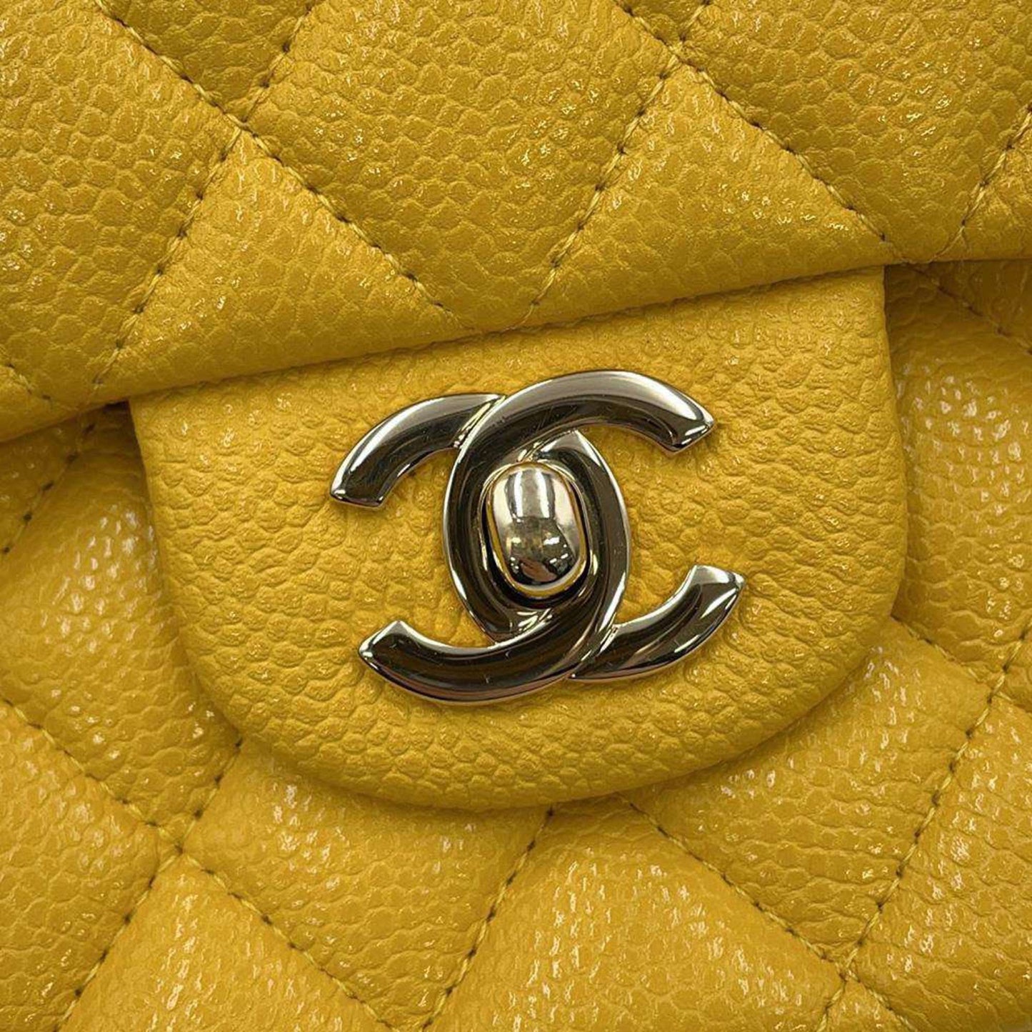 Chanel Timeless Yellow Leather Shoulder Bag