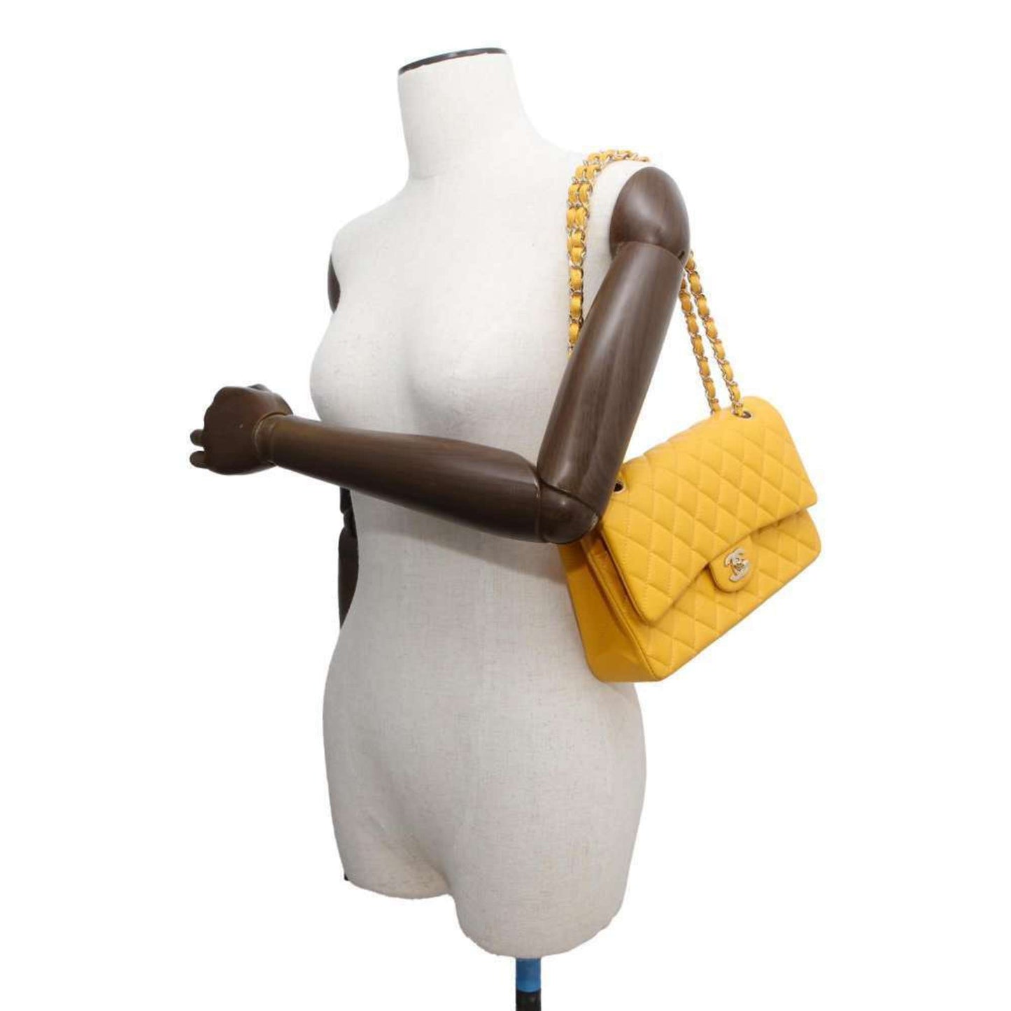 Chanel Timeless Yellow Leather Shoulder Bag