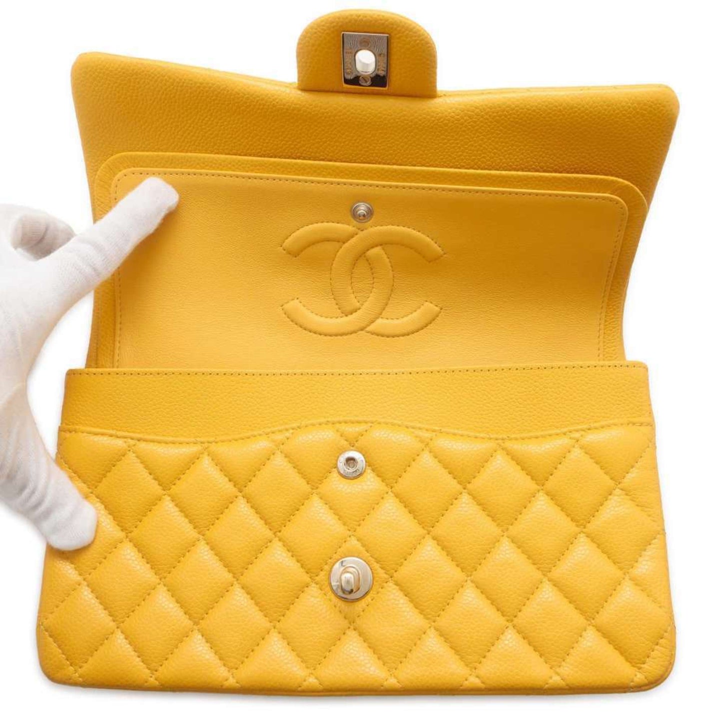 Chanel Timeless Yellow Leather Shoulder Bag