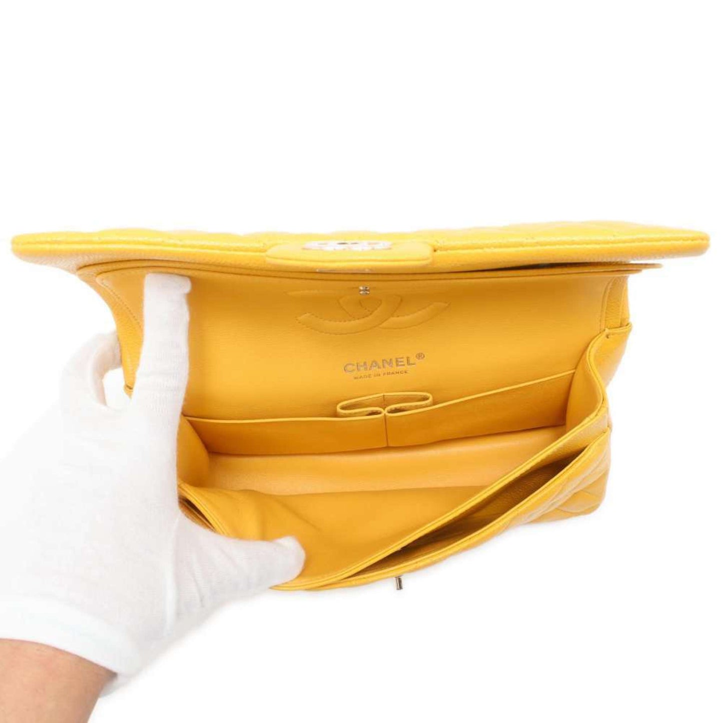 Chanel Timeless Yellow Leather Shoulder Bag