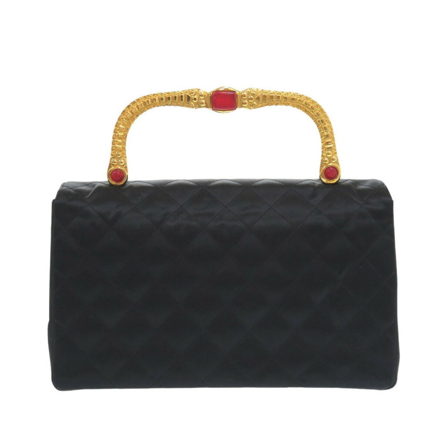 Chanel Coco Handle Black Cloth Hand Bag