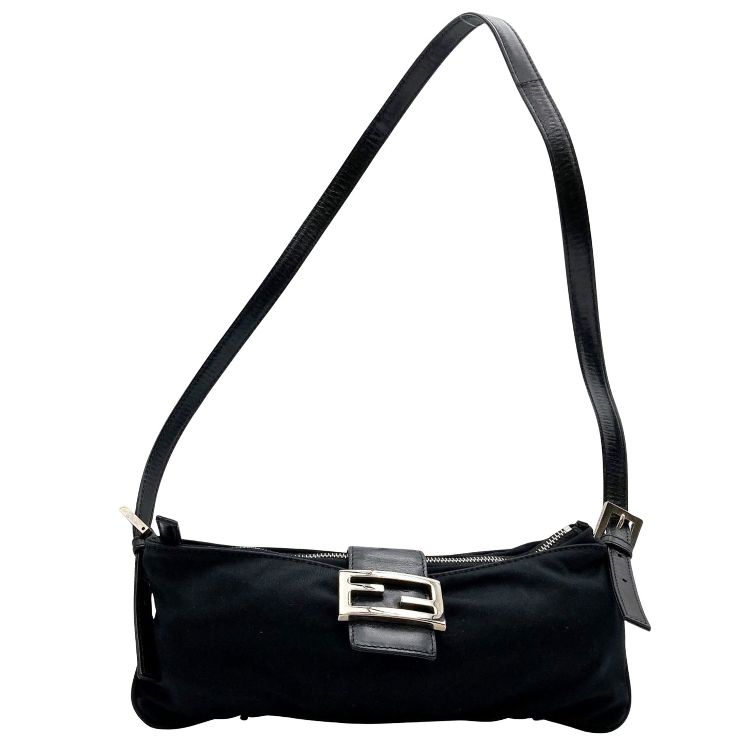 Fendi Mamma Baguette Black Synthetic Shoulder Bag