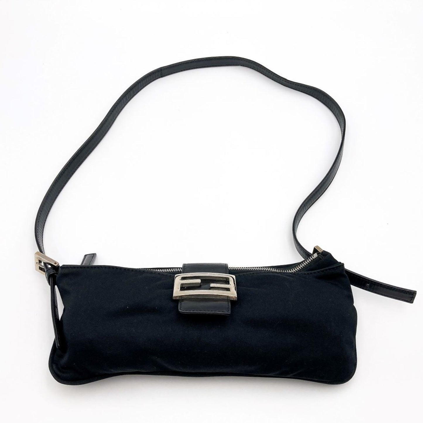 Fendi Mamma Baguette Black Synthetic Shoulder Bag