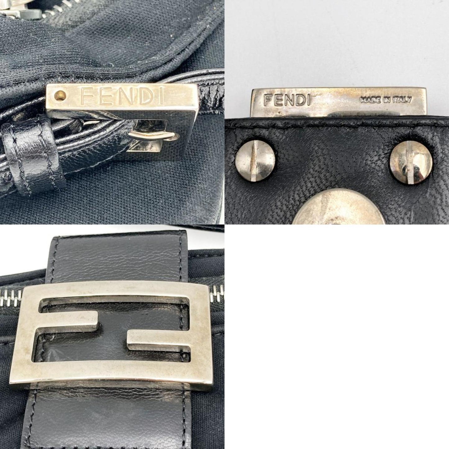 Fendi Mamma Baguette Black Synthetic Shoulder Bag