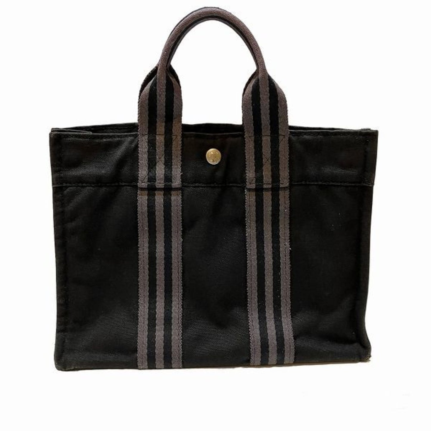 Hermès Fourre tout Black Canvas Hand Bag