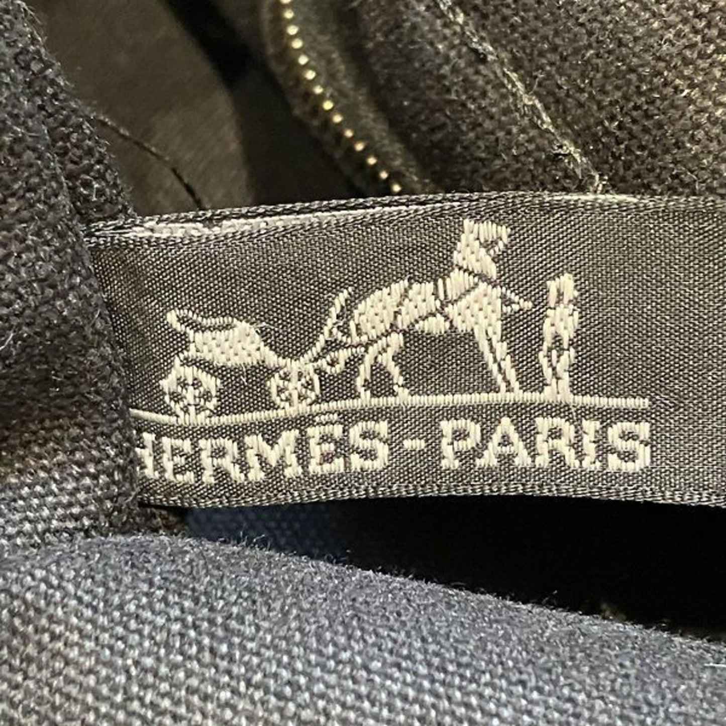 Hermès Fourre tout Black Canvas Hand Bag