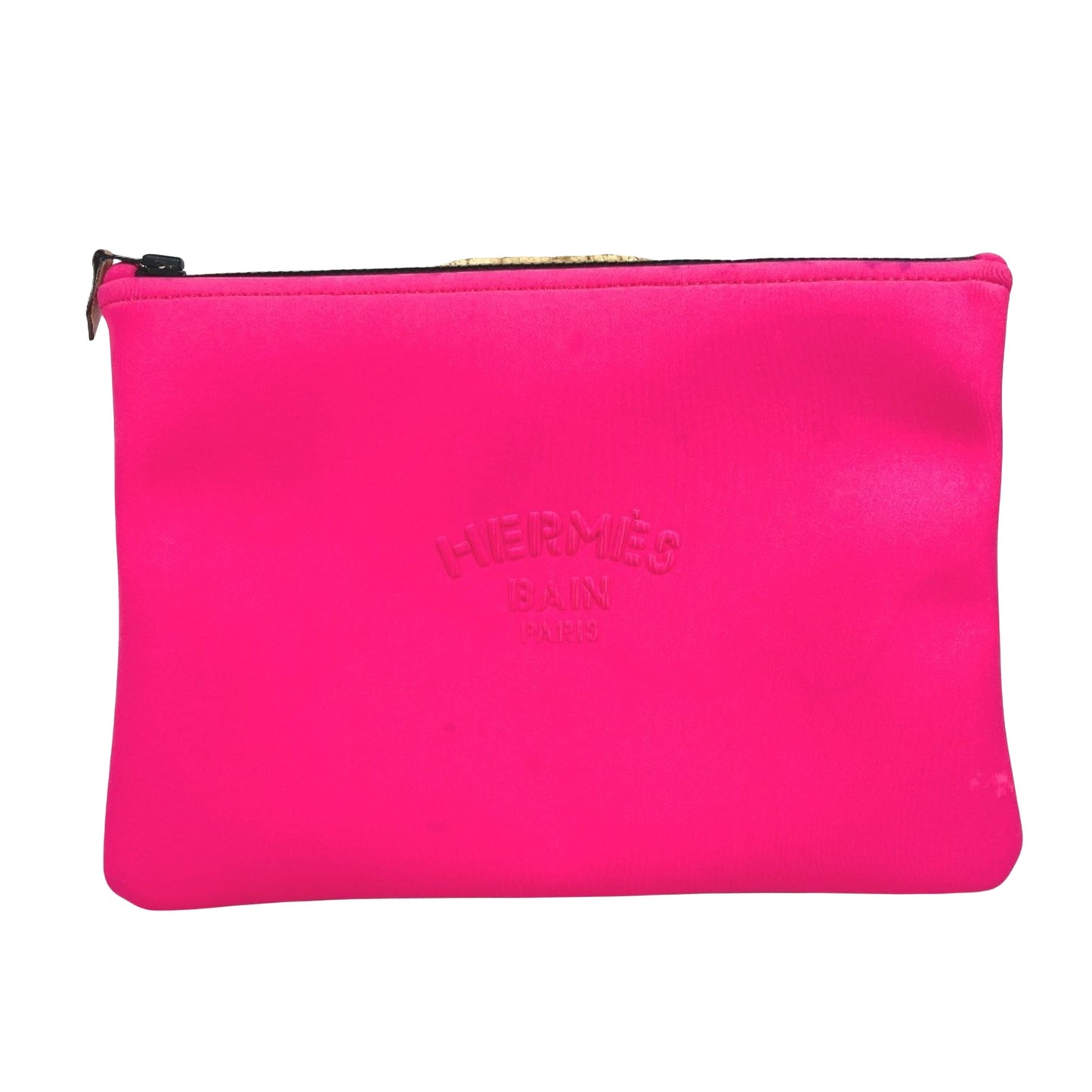 Hermès Neobain Pink Polyamide Clutch Bag