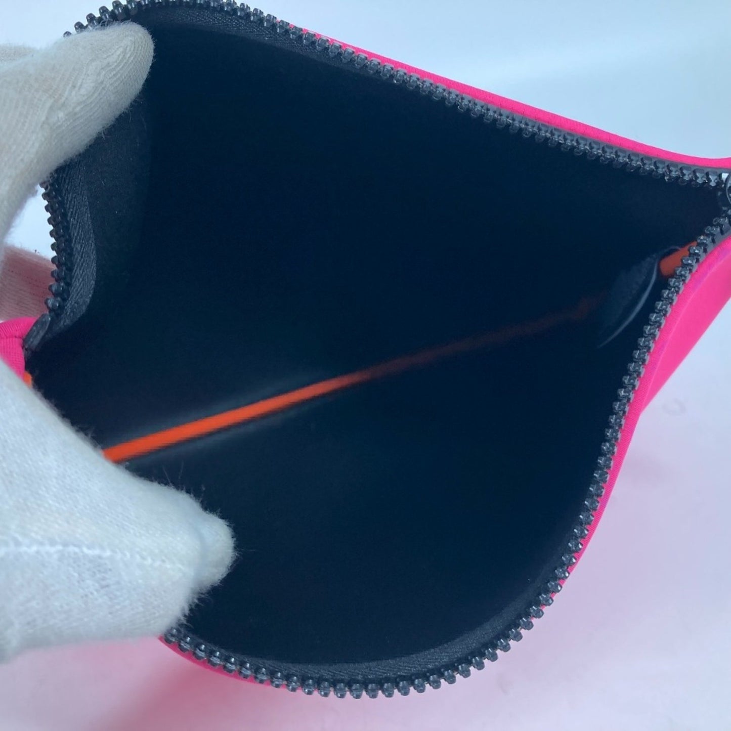 Hermès Neobain Pink Polyamide Clutch Bag