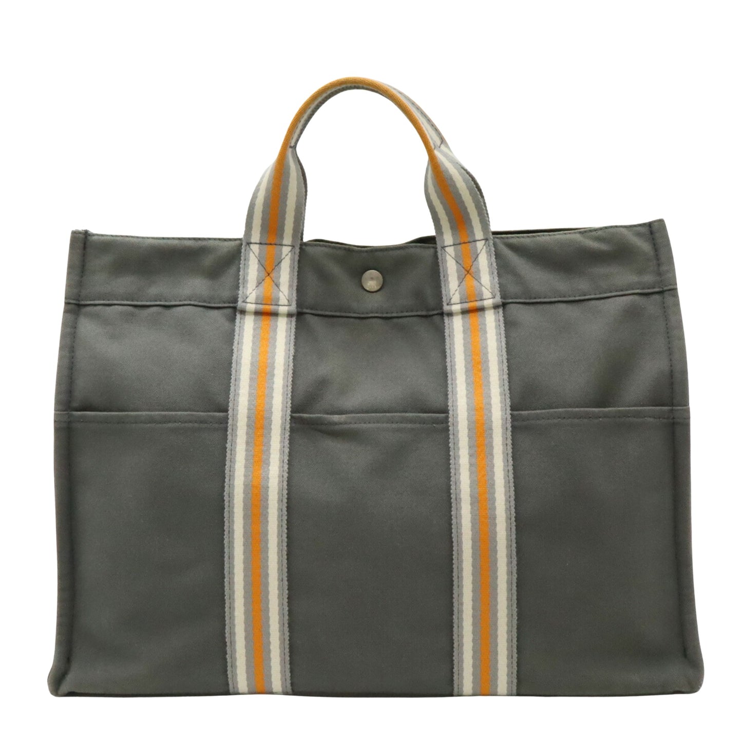 Hermès Fourre tout Grey Canvas Hand Bag