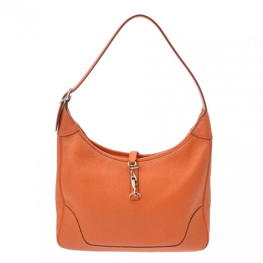 Hermès Trim Orange Leather Shoulder Bag