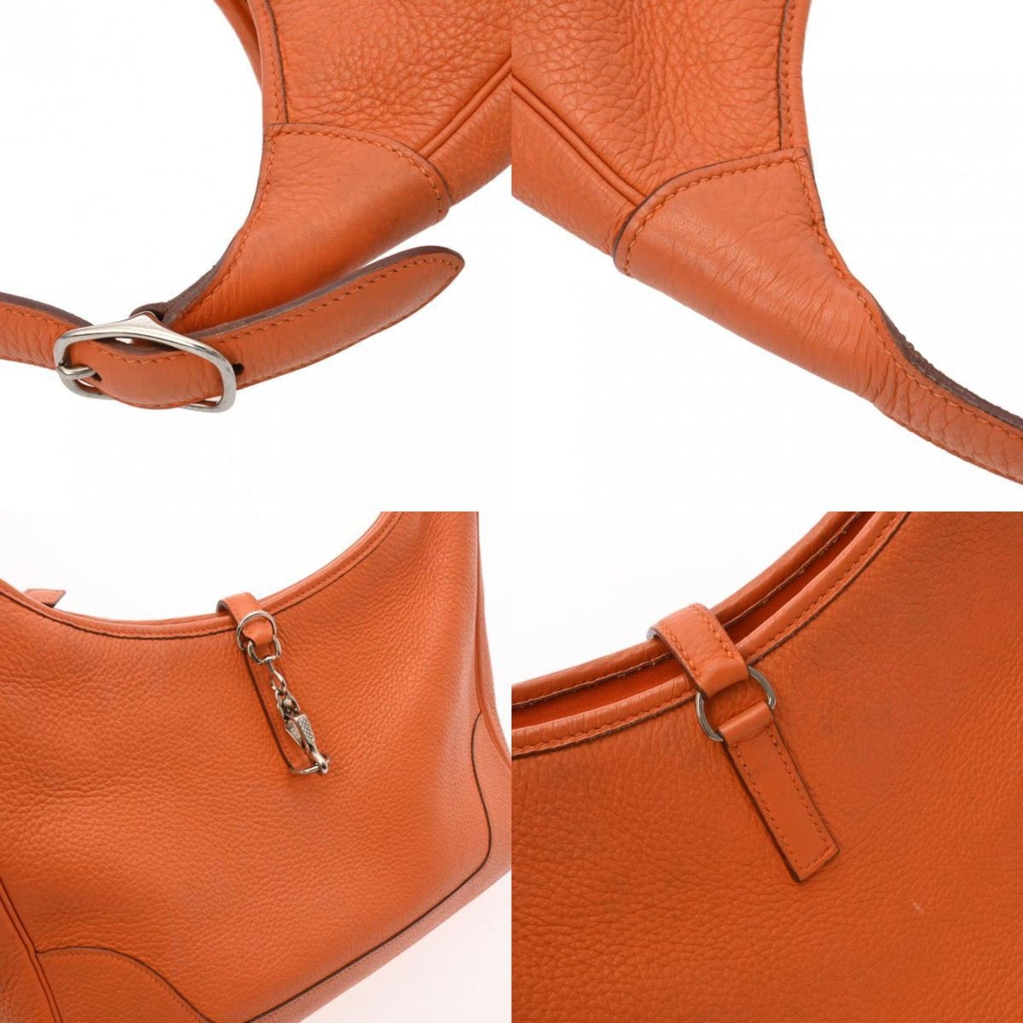 Hermès Trim Orange Leather Shoulder Bag