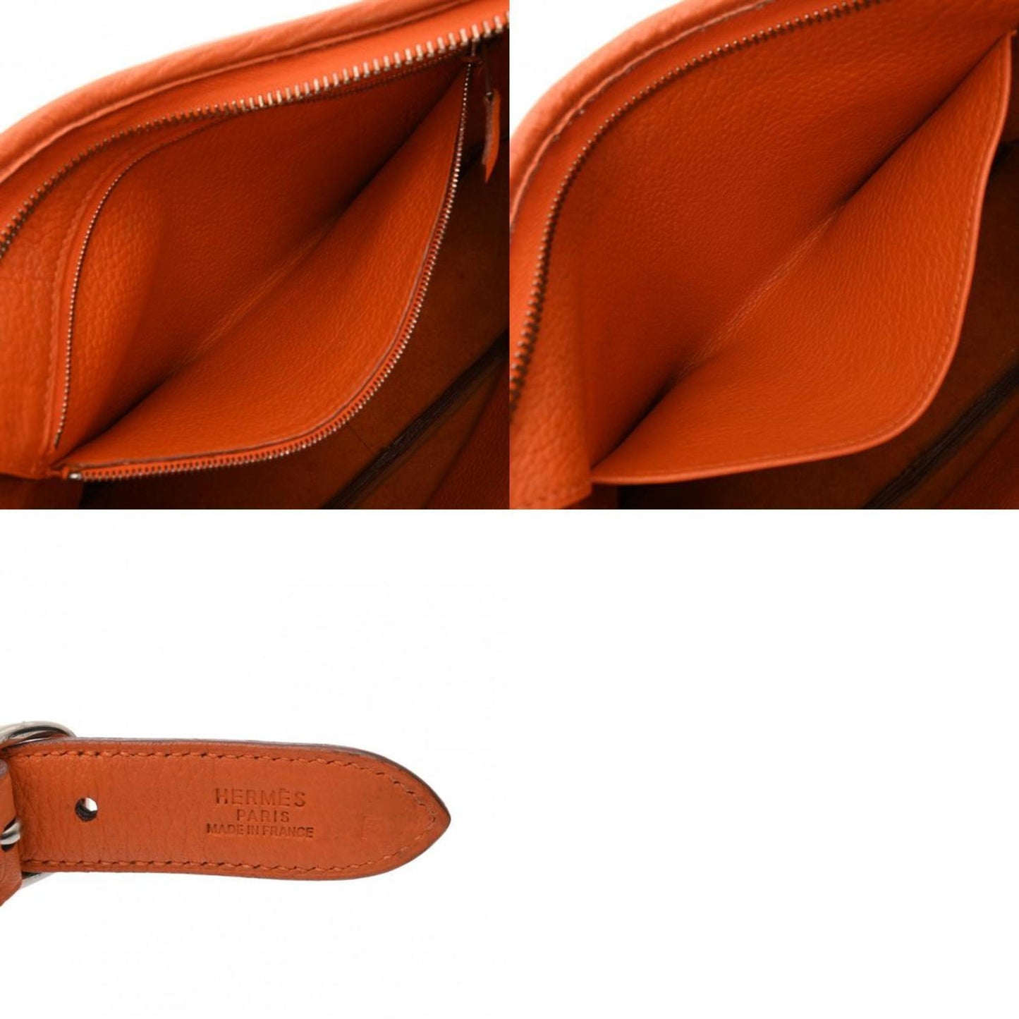 Hermès Trim Orange Leather Shoulder Bag