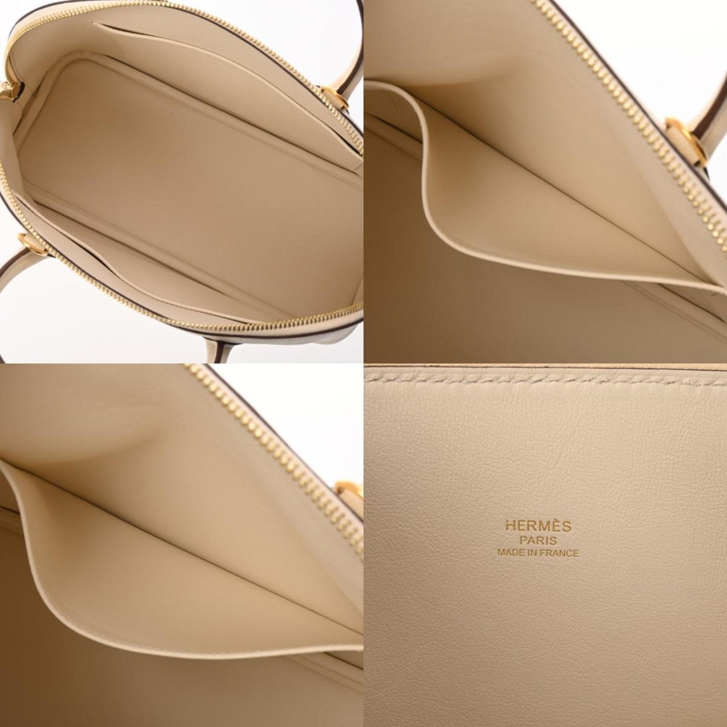 Hermès Bolide Gold Leather Hand Bag