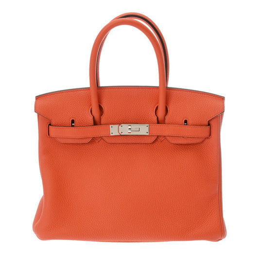 Hermès Birkin 30 Orange Leather Hand Bag