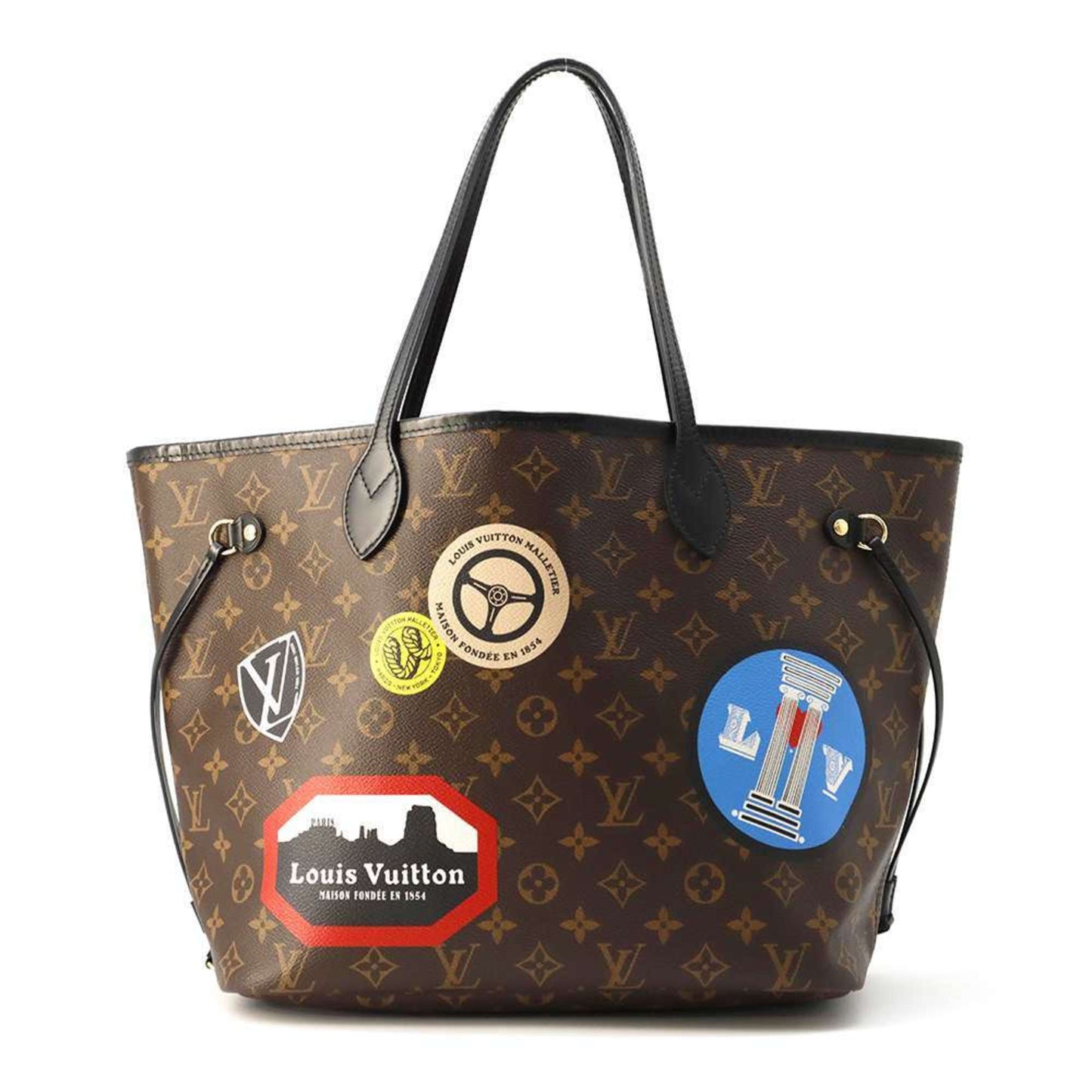 Louis Vuitton Neverfull MM Brown Canvas Tote Bag