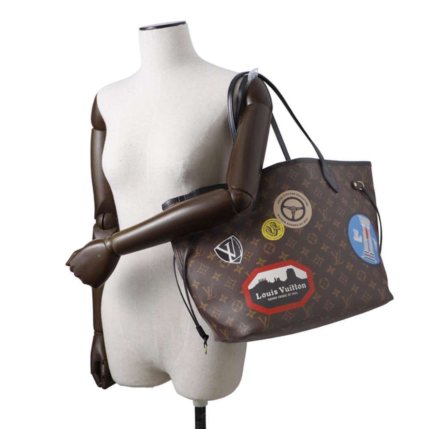 Louis Vuitton Neverfull MM Brown Canvas Tote Bag