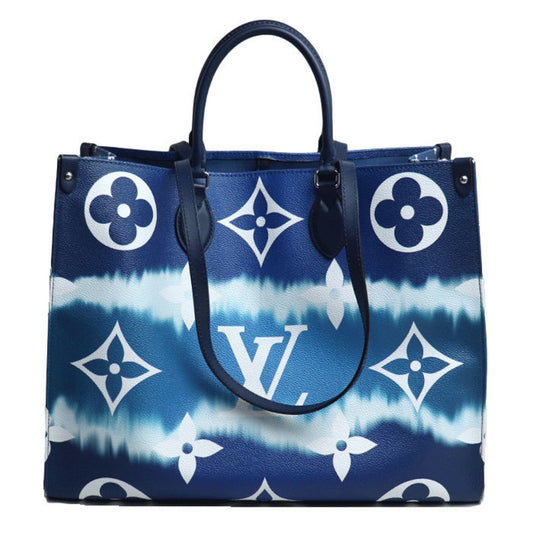 Louis Vuitton Onthego GM Blue Canvas Tote Bag