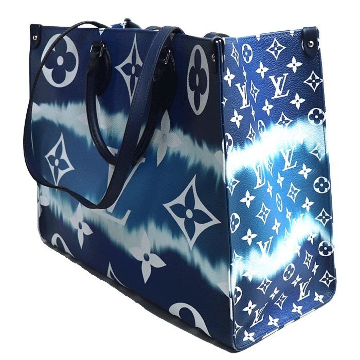 Louis Vuitton Onthego GM Blue Canvas Tote Bag