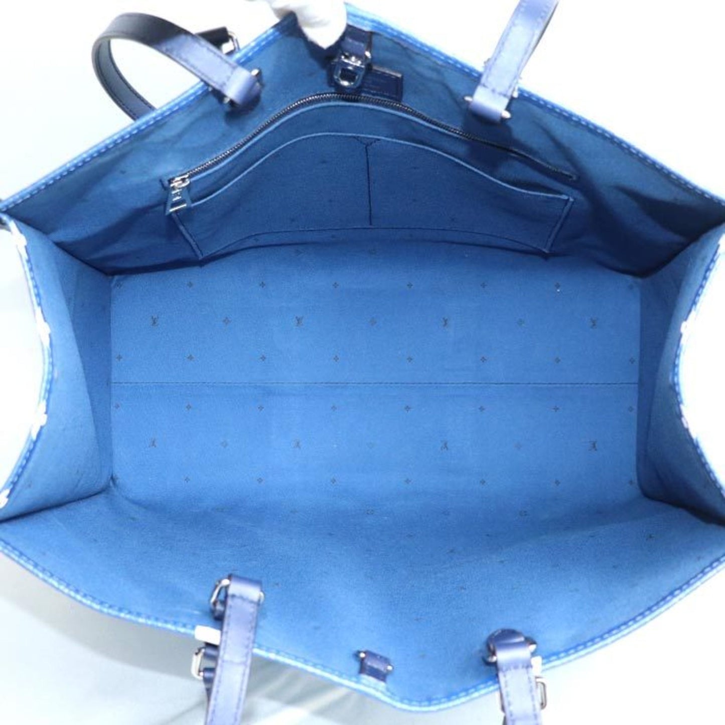 Louis Vuitton Onthego GM Blue Canvas Tote Bag