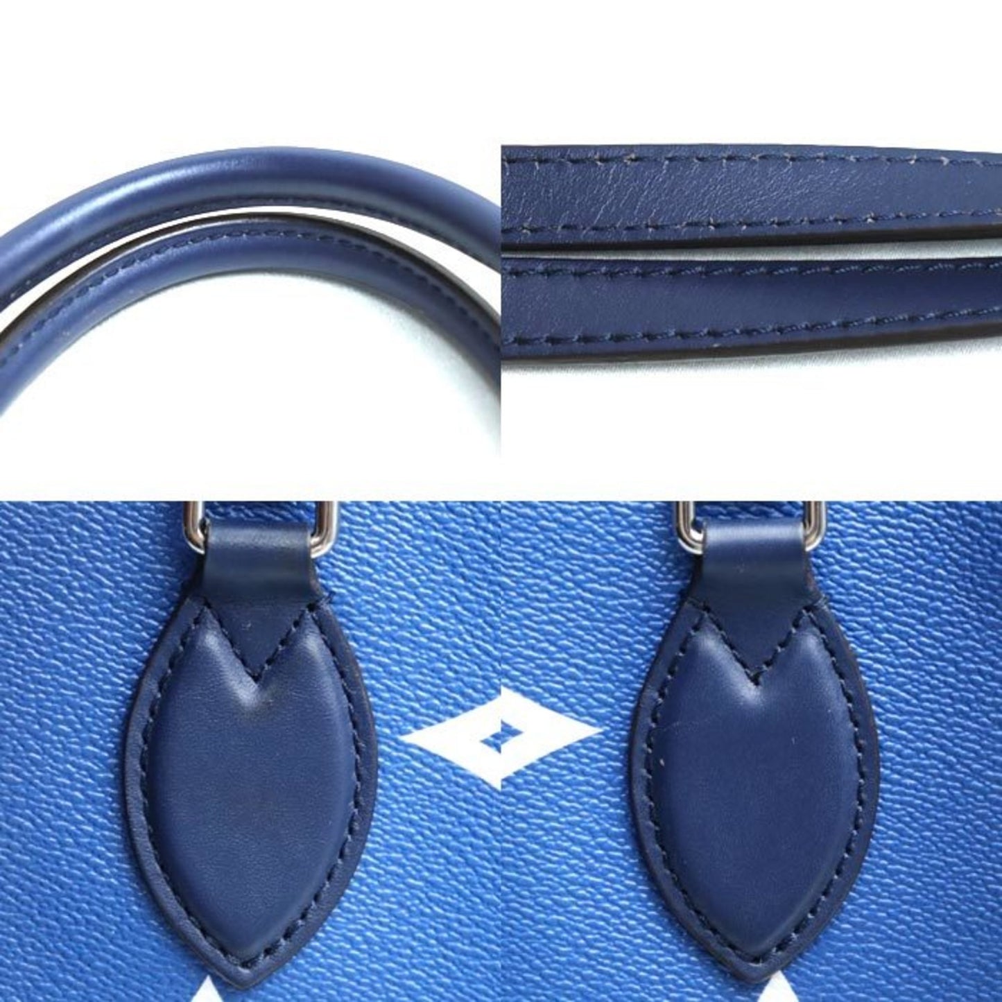 Louis Vuitton Onthego GM Blue Canvas Tote Bag