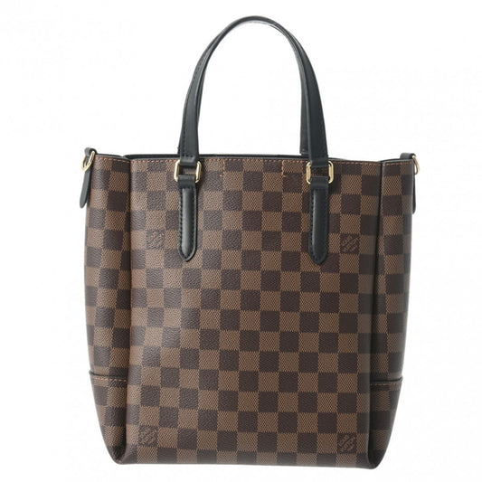 Louis Vuitton BELMONT Brown Canvas Hand Bag