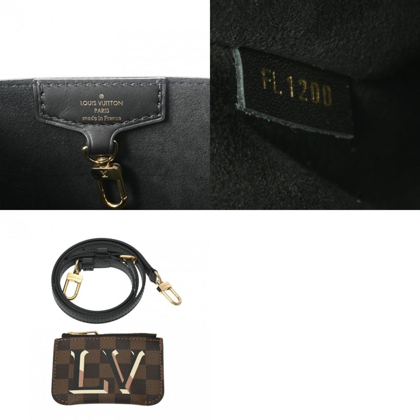 Louis Vuitton BELMONT Brown Canvas Hand Bag