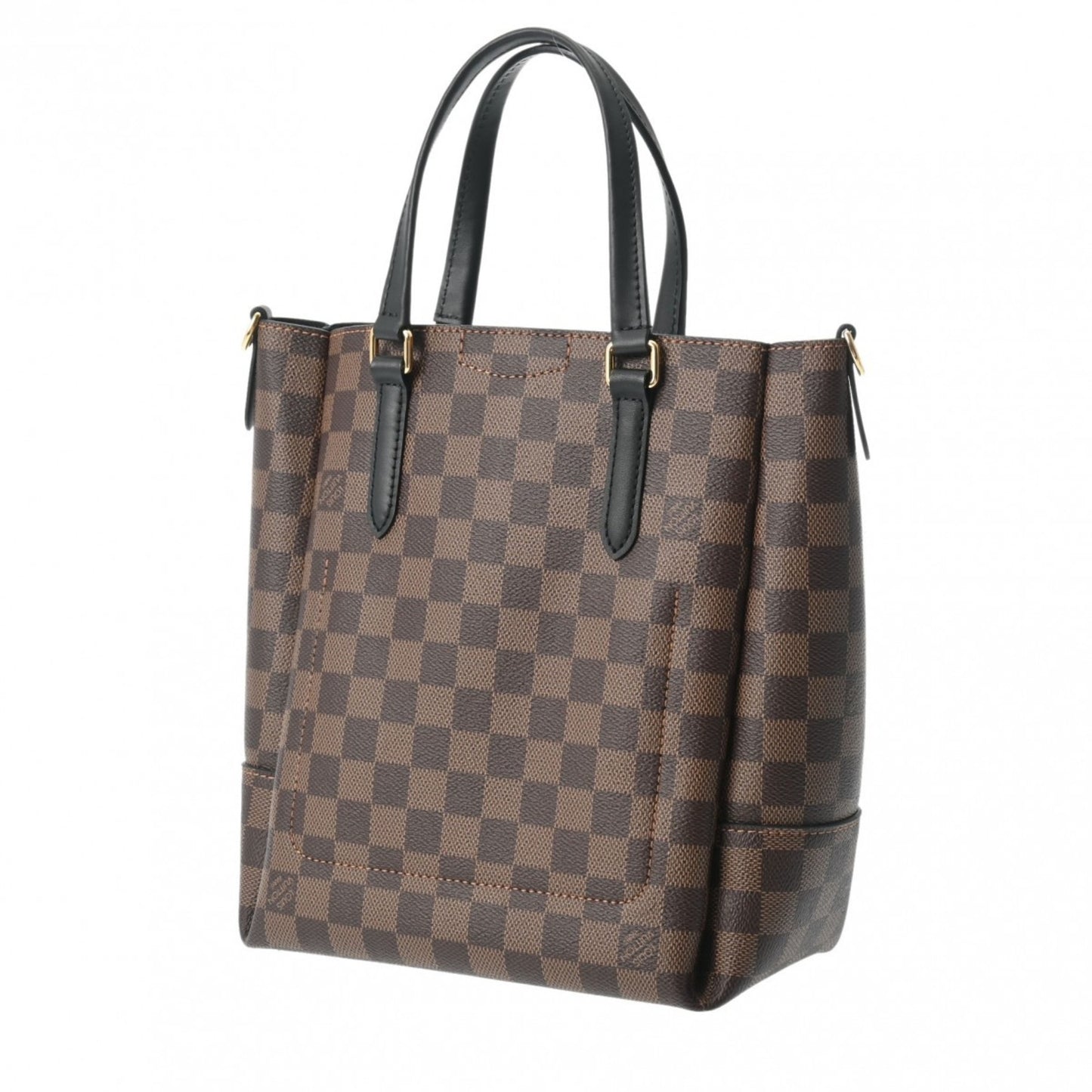 Louis Vuitton BELMONT Brown Canvas Hand Bag