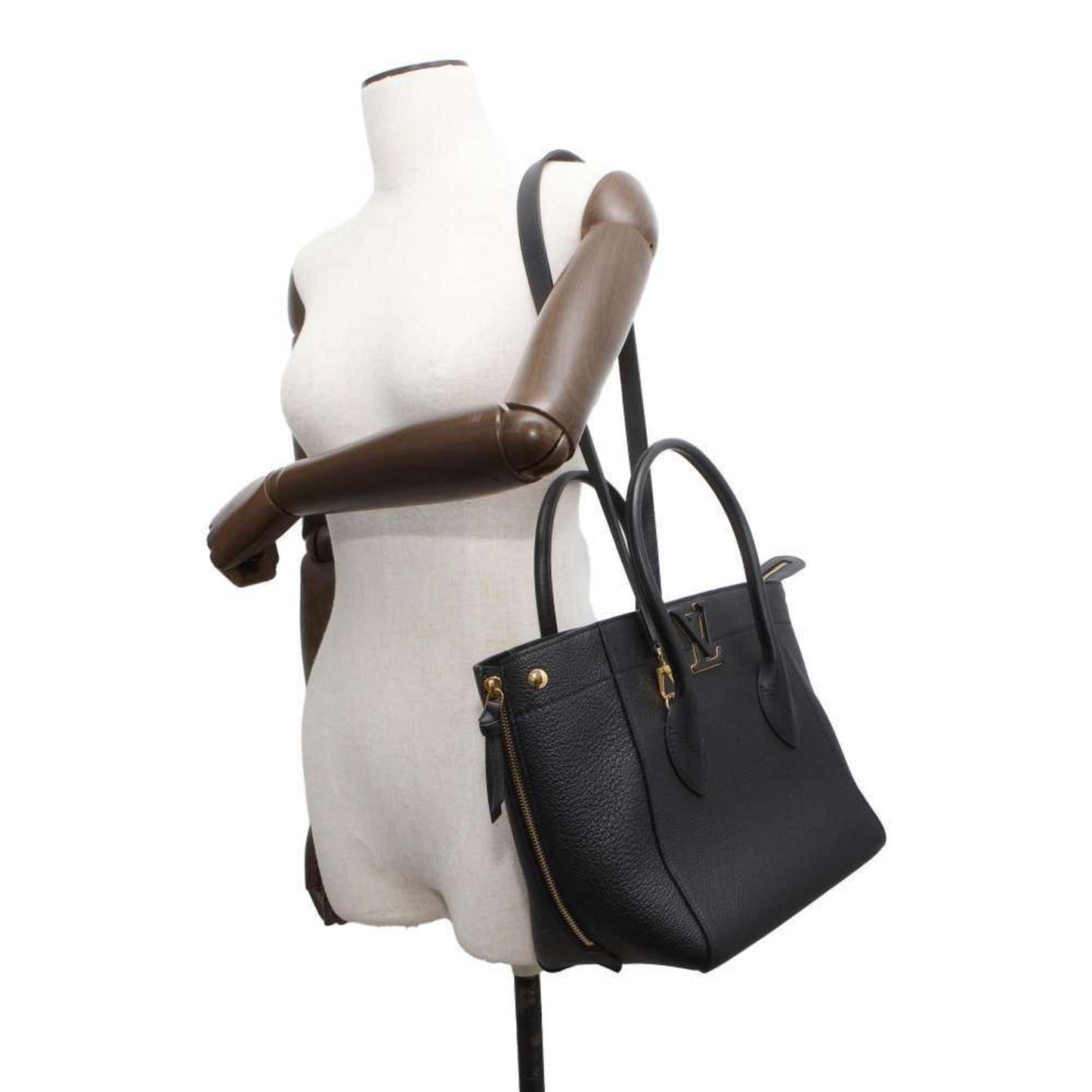 Louis Vuitton Freedom Black Leather Tote Bag