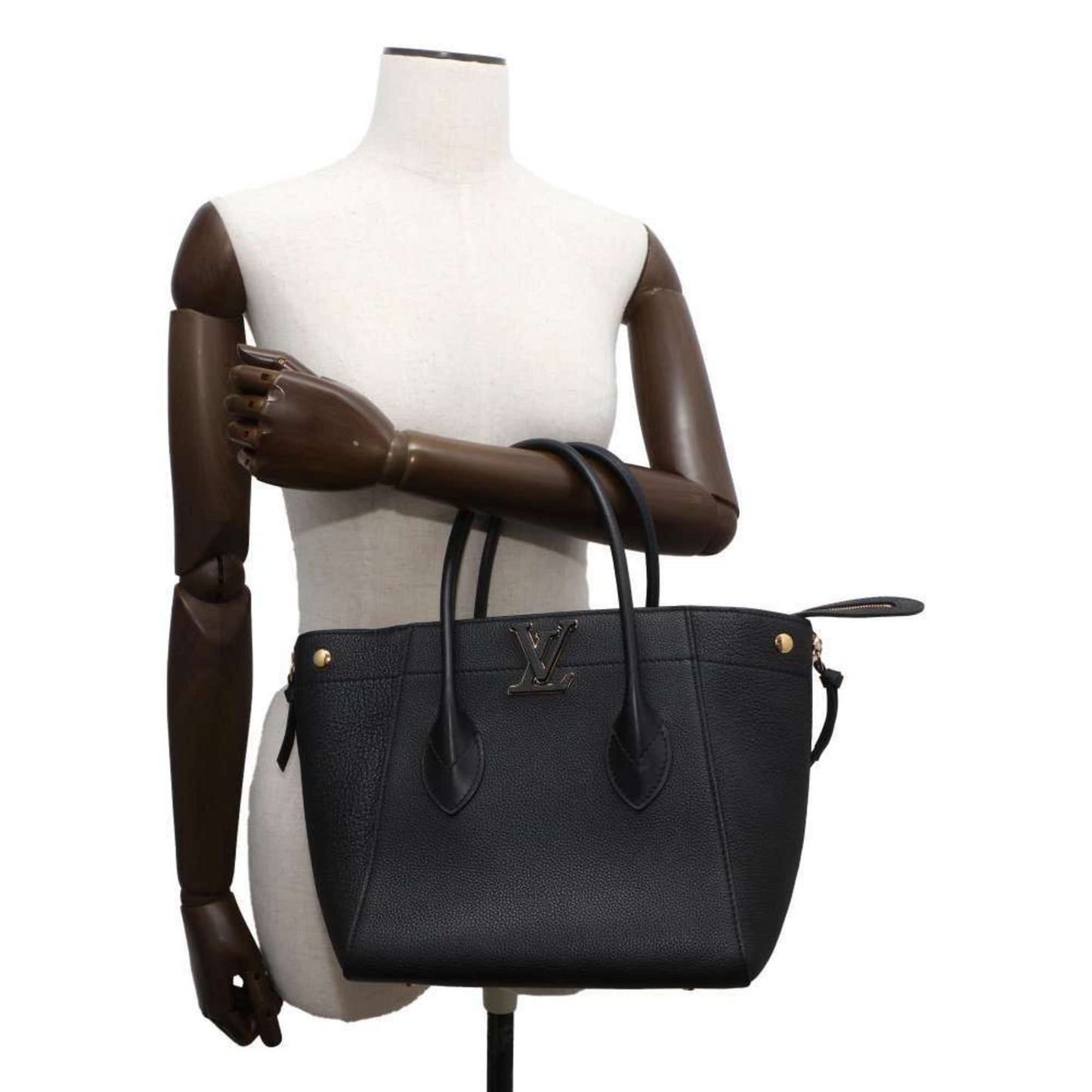 Louis Vuitton Freedom Black Leather Tote Bag