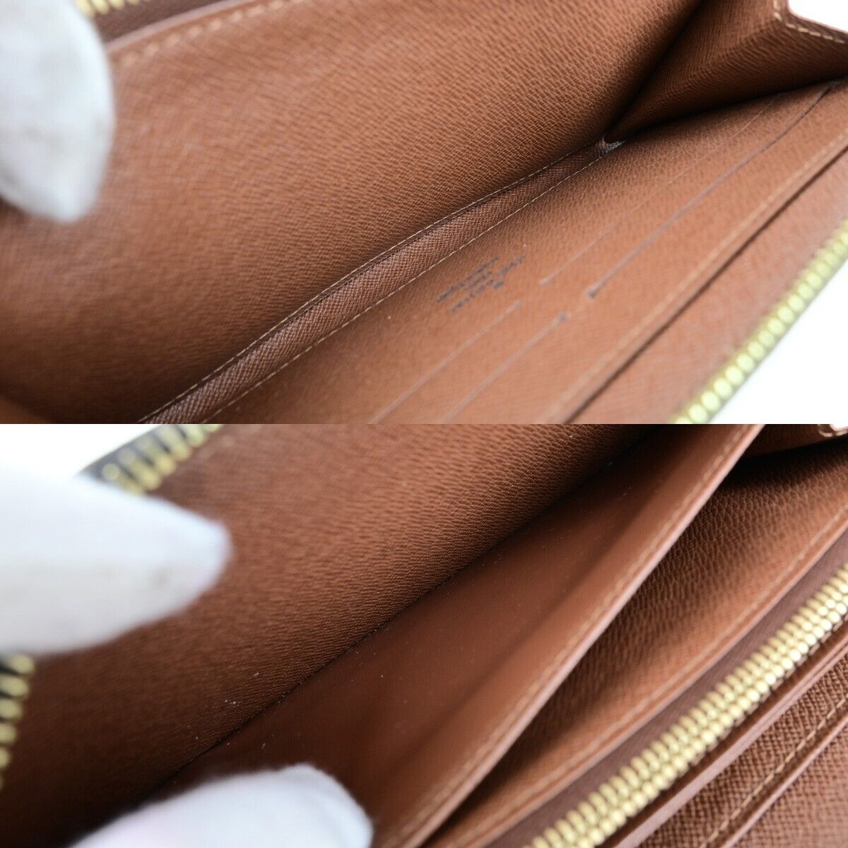 Louis Vuitton Zippy Brown Canvas Wallet Accessories