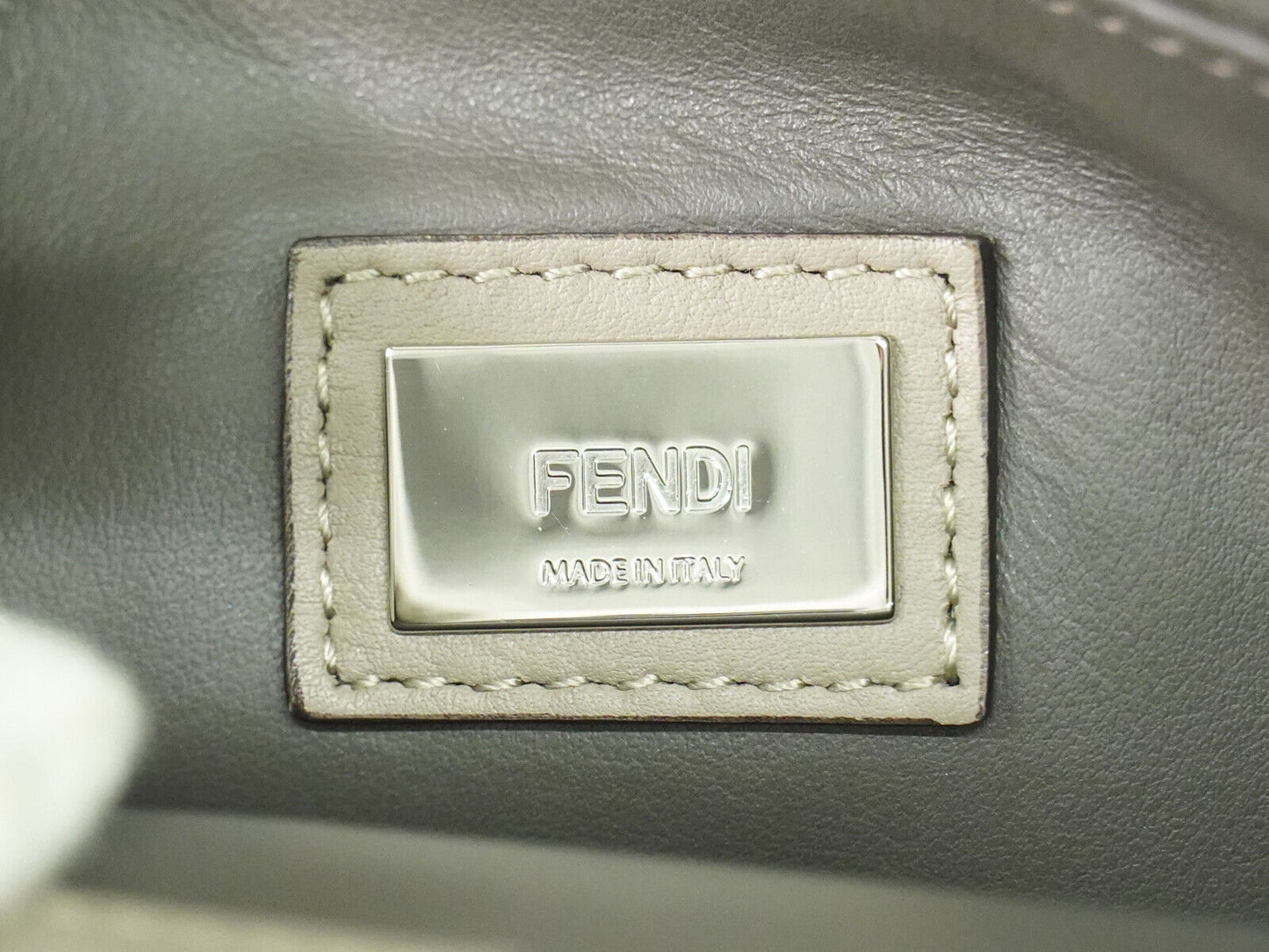 Fendi 2Jours Grey Leather Hand Bag