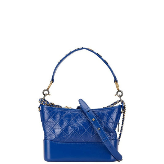 Chanel Gabrielle Blue Pony-style Calfskin Shoulder Bag