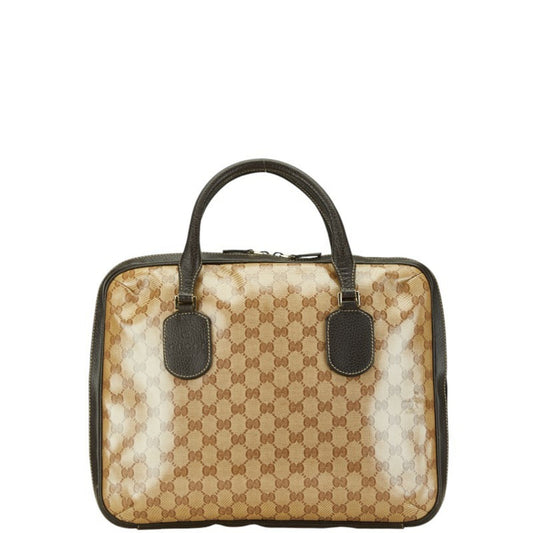 Gucci GG crystal Brown Canvas Hand Bag