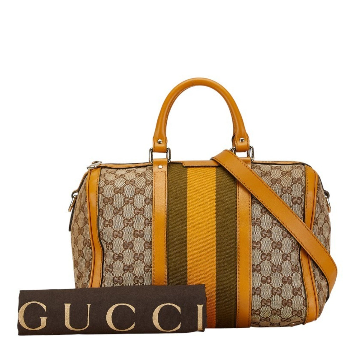 Gucci Sherry Beige Canvas Shoulder Bag