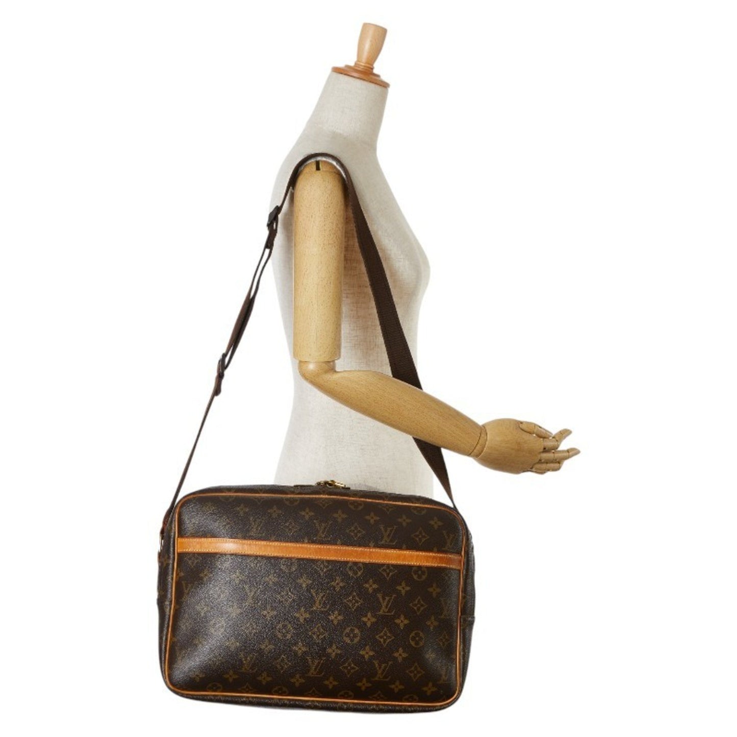 Louis Vuitton Reporter Brown Canvas Shoulder Bag