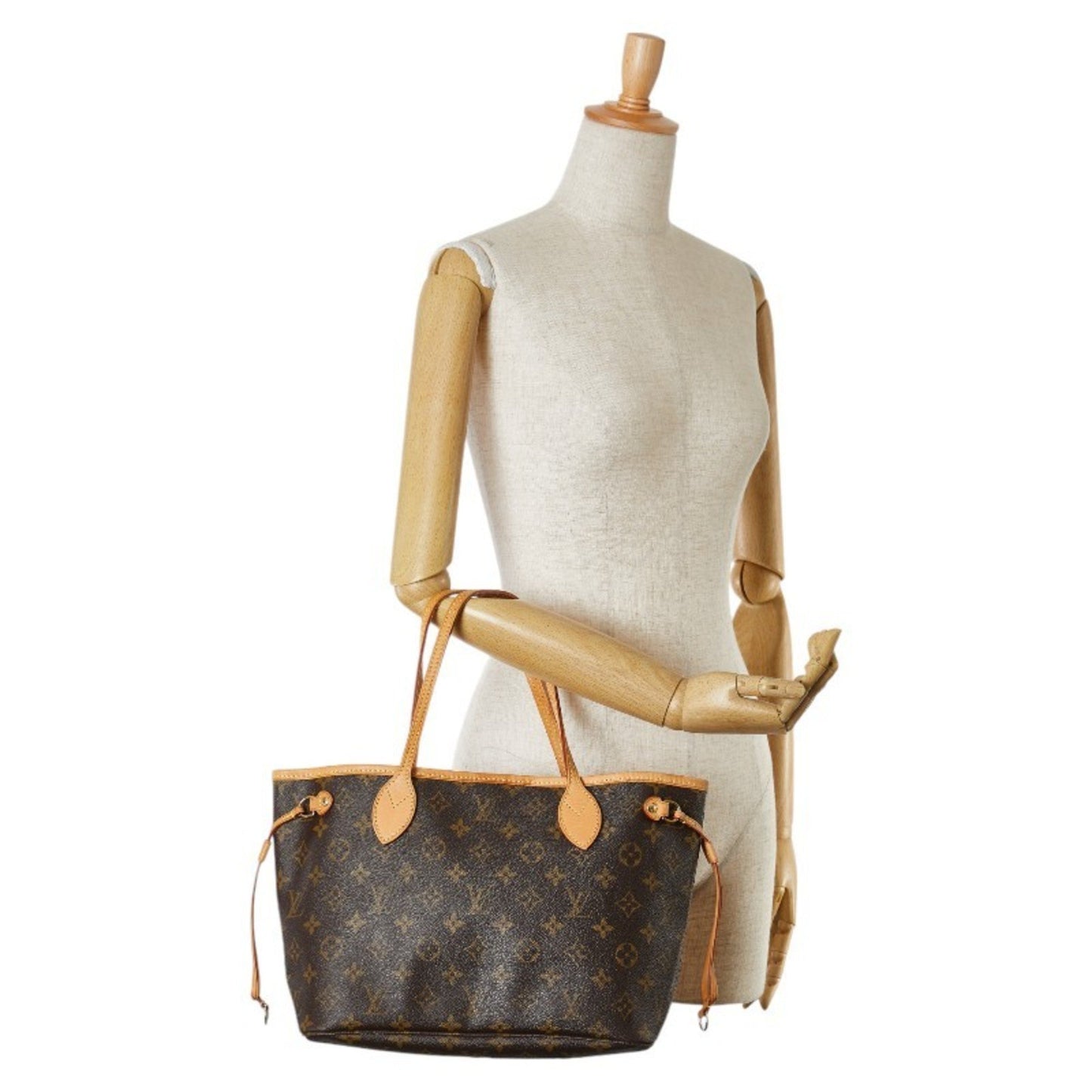 Louis Vuitton Neverfull PM Brown Canvas Hand Bag