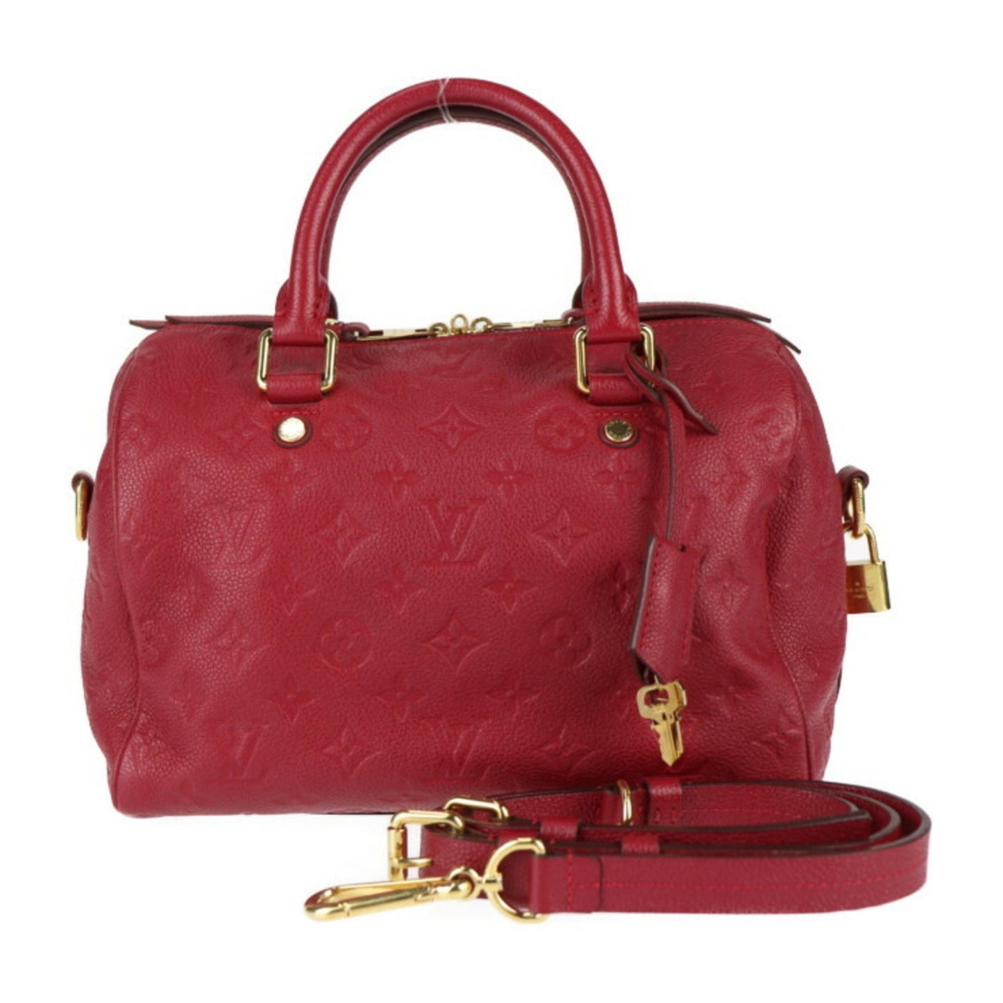 Louis Vuitton Speedy bandoulière 25 Burgundy Canvas Hand Bag