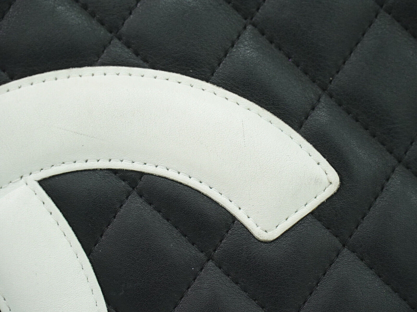 Chanel Cambon Black Leather Tote Bag