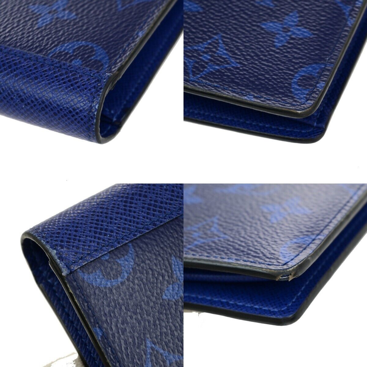 Louis Vuitton Brazza Blue Canvas Wallet Accessories