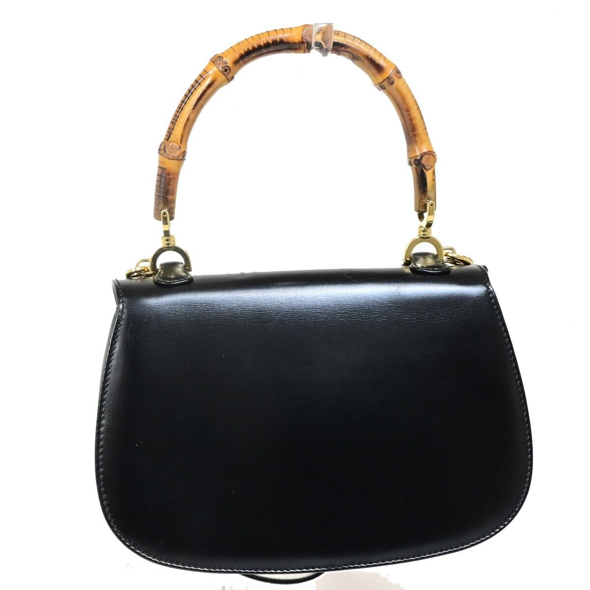 Gucci Bamboo Black Leather Hand Bag