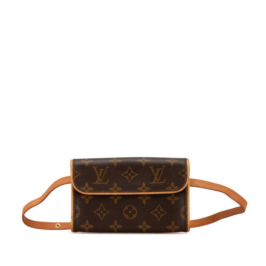 Louis Vuitton Florentine Brown Canvas Clutch Bag