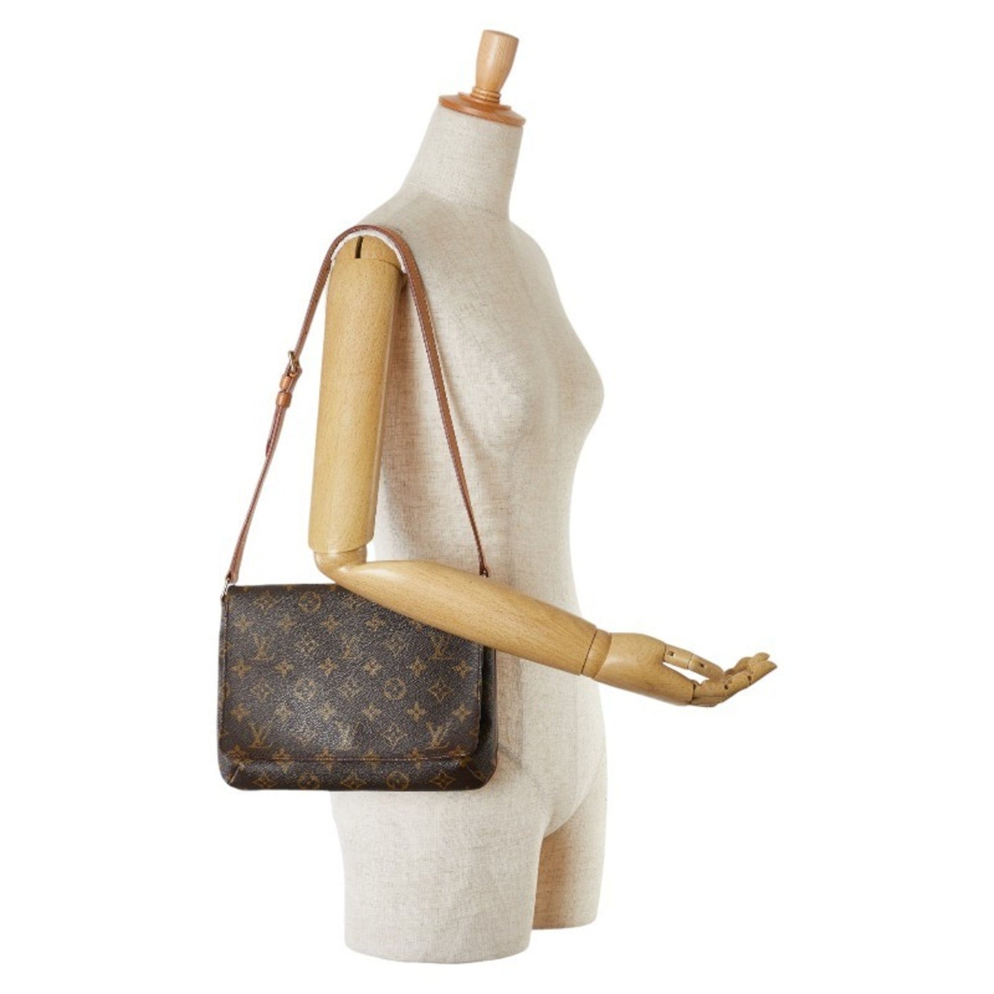 Louis Vuitton Musette Tango Brown Canvas Shoulder Bag