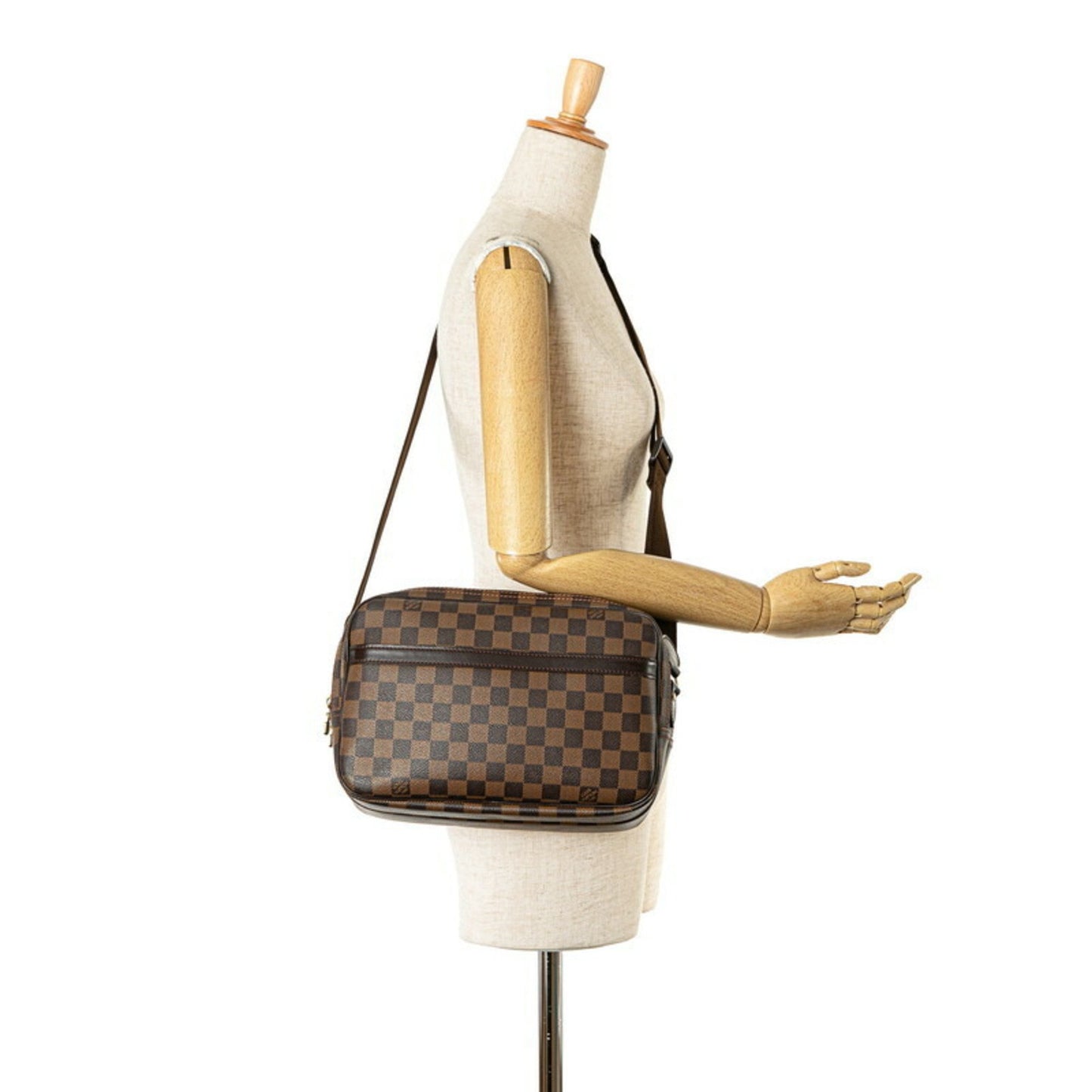 Louis Vuitton Reporter pm Brown Canvas Shoulder Bag