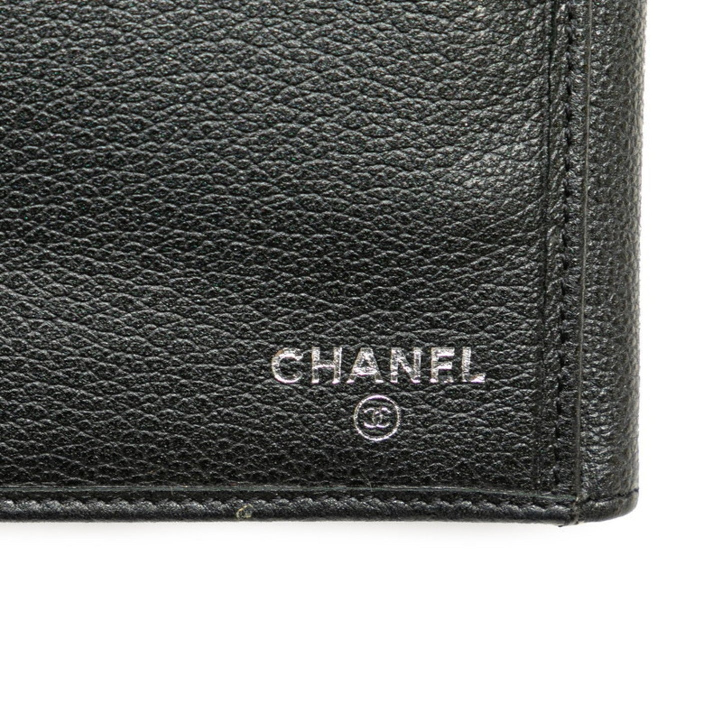 Chanel Camellia Black Leather Wallet Accessories