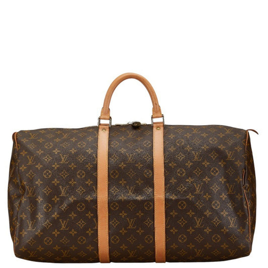 Louis Vuitton Keepall 55 Brown Canvas Travel Bag